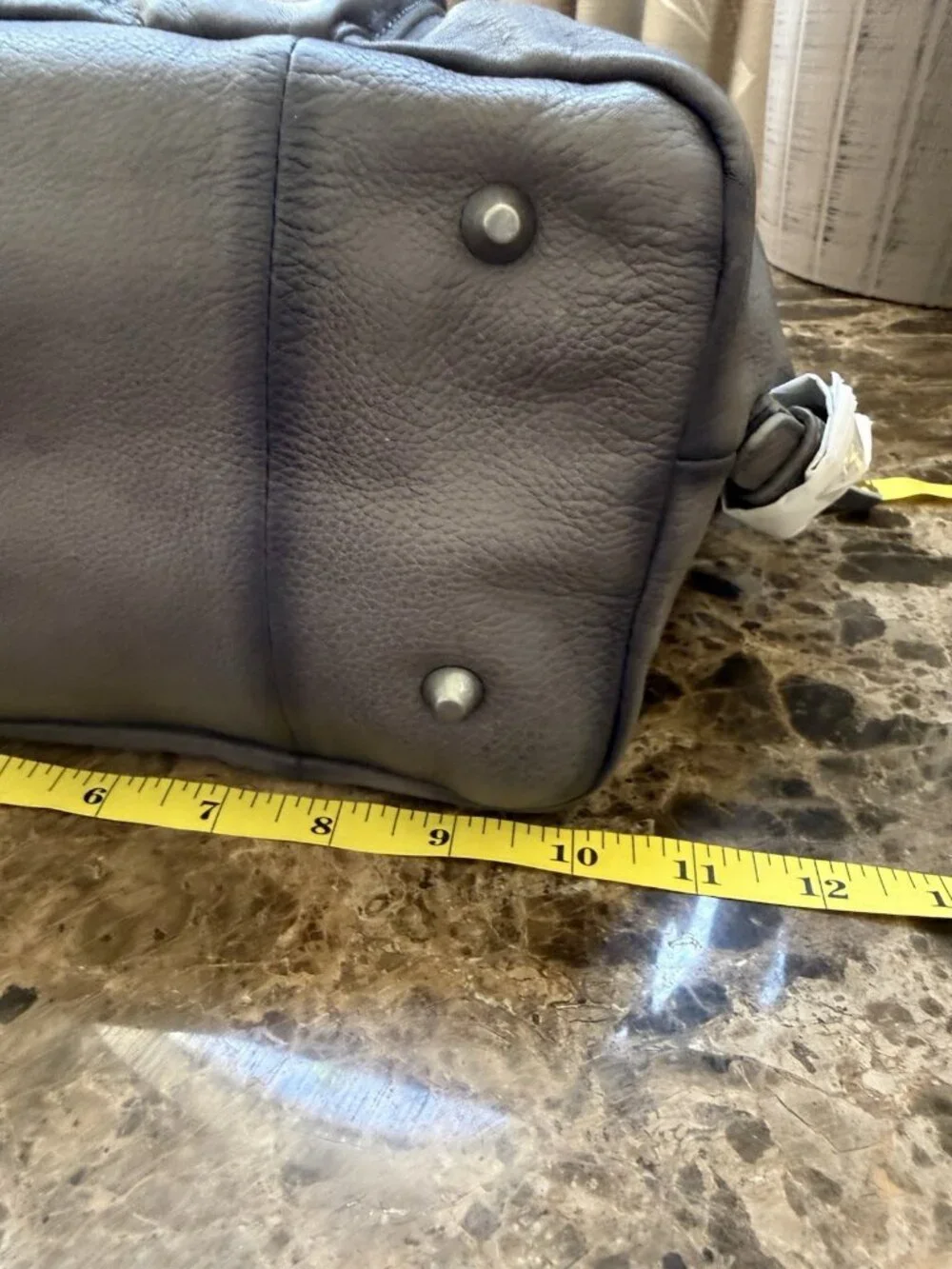 Free People We The Free Baby Emerson Gray Leather Satchel Crossbody Bag - Picture 7 of 12